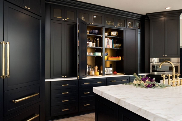 Crystal Cabinet Works picture black cabinets